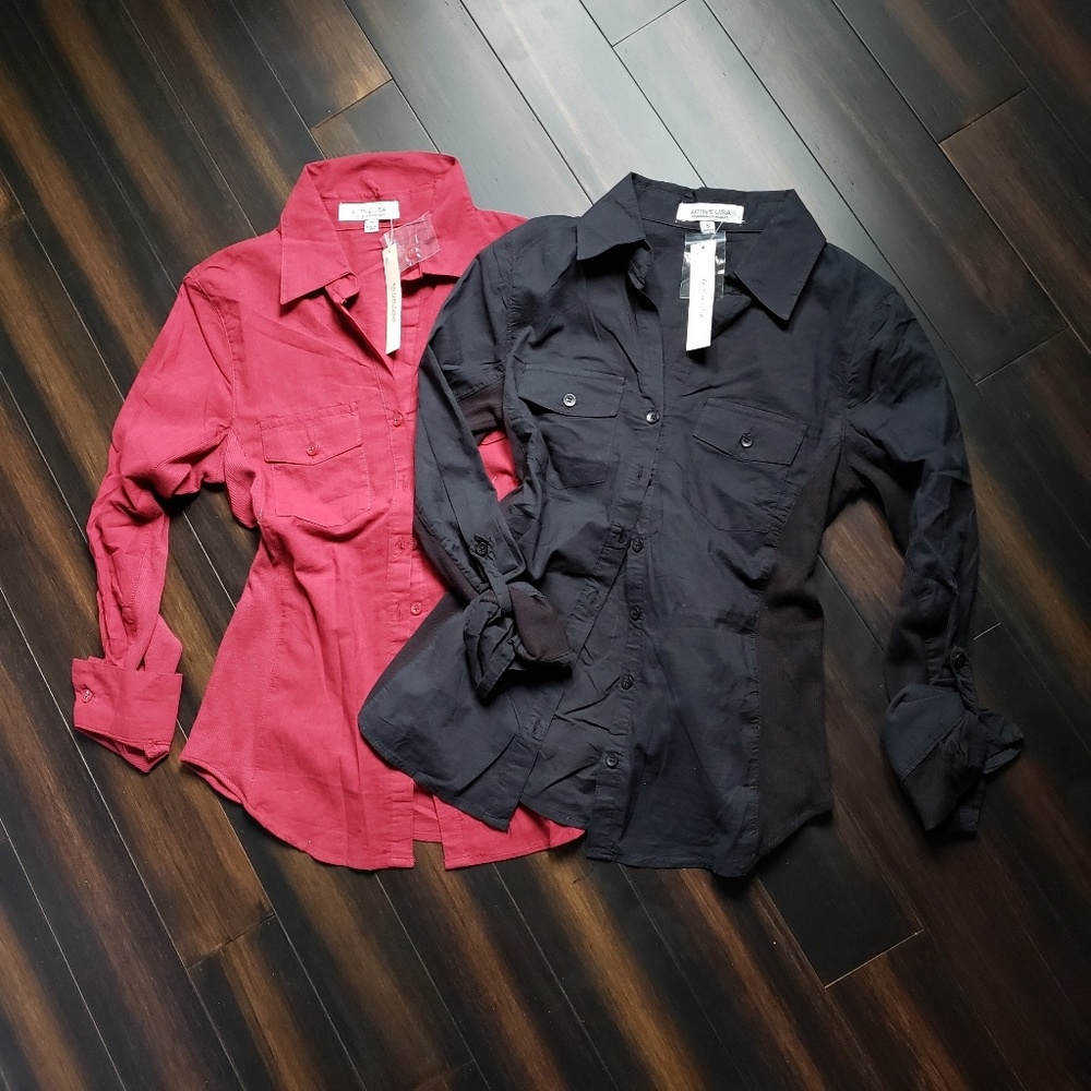 Bundle button down tops Small